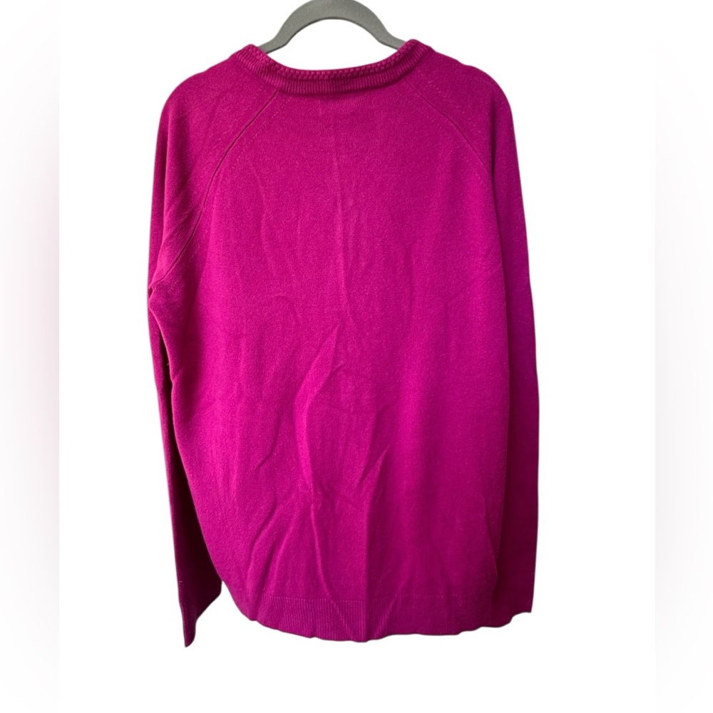 Karen Scott Fuchsia Knit Cardigan size Large - Picture 6 of 7